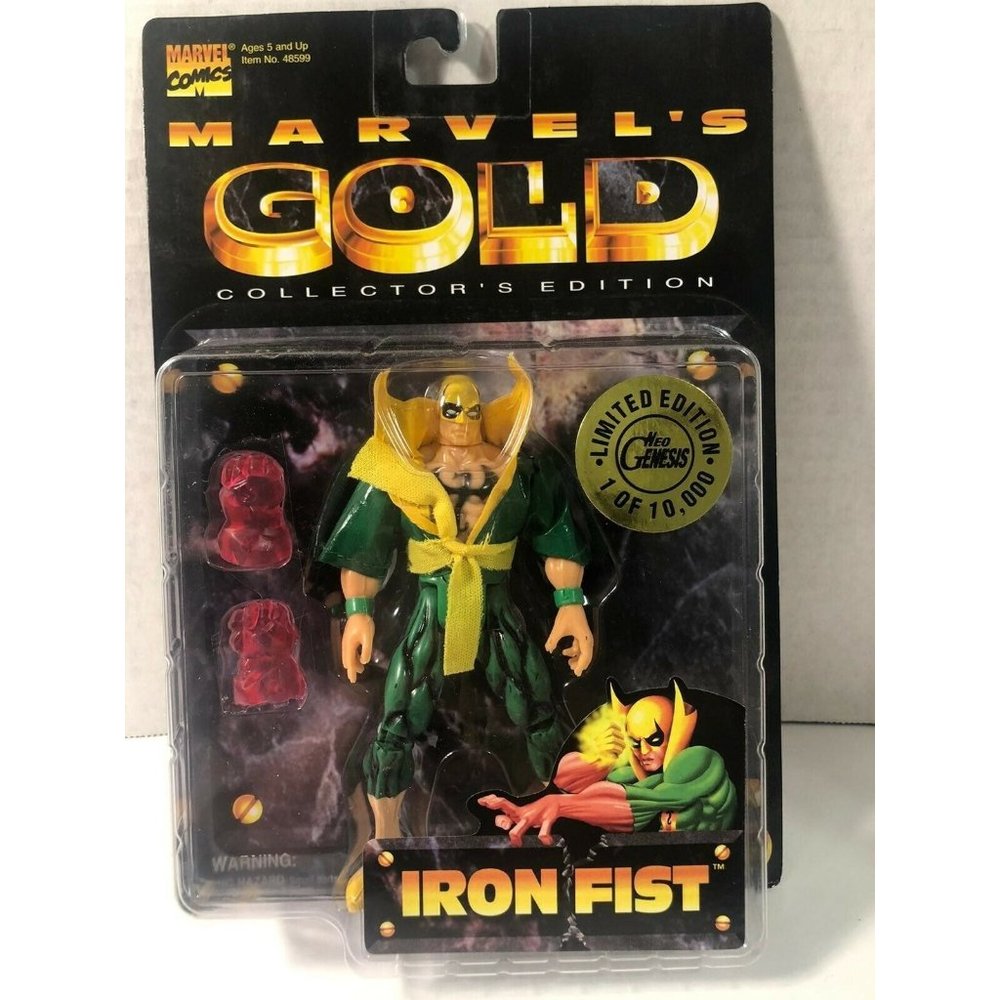 Marvel Comics Marvel’s Gold Iron Fist Sealed,Clean! Toy Biz!(B191)